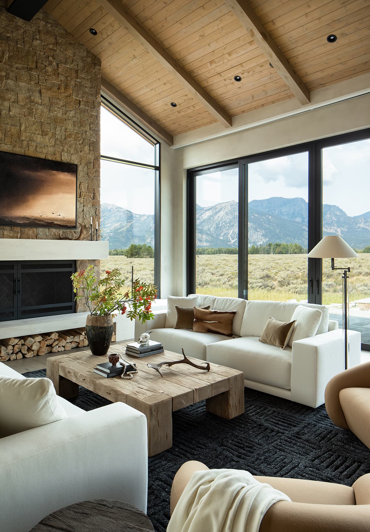 Starfall new home construction interior design project by Nida Risto Interiors in Jackson Wyoming